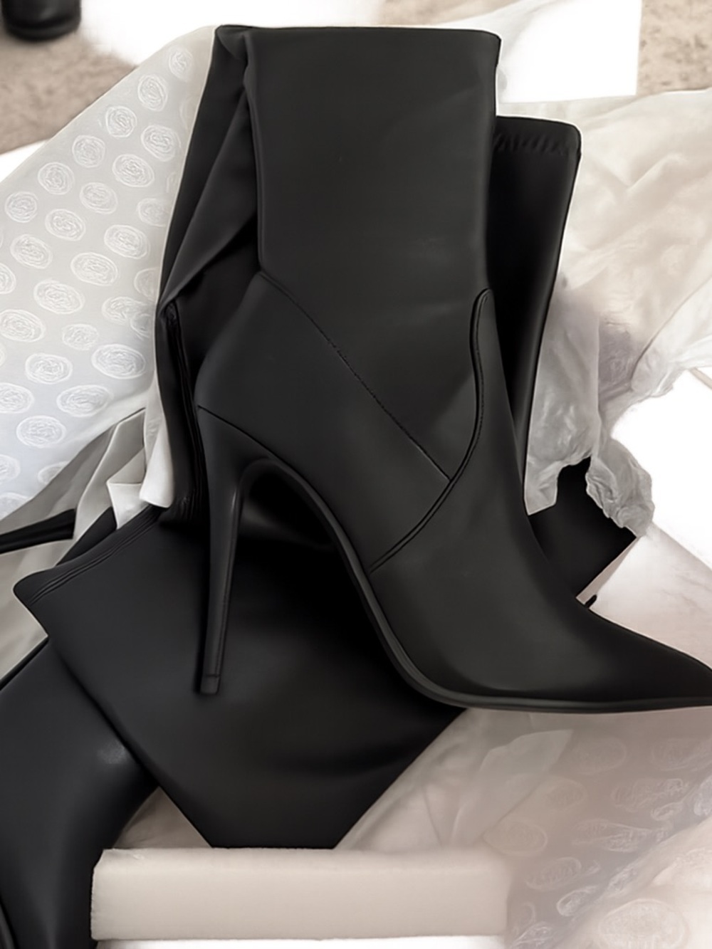 Steve Madden Dominique Black Paris Thigh High Stiletto Boots